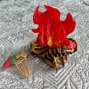 PARTY DECOR | camp fire decorations